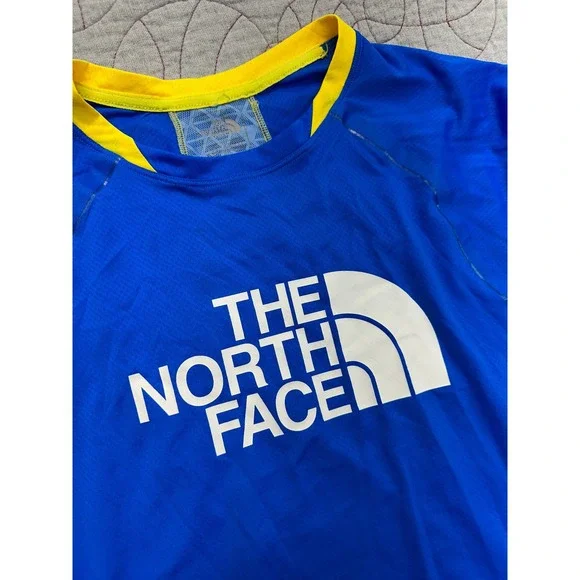 The North Face Flight Series Shirt Blue Long Sleeve Logo / Mens Medium