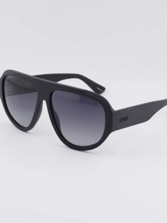 Moschino MOS183/S 0003 9O Sunglasses Matte Black Aviator Frame, Grey Gradient