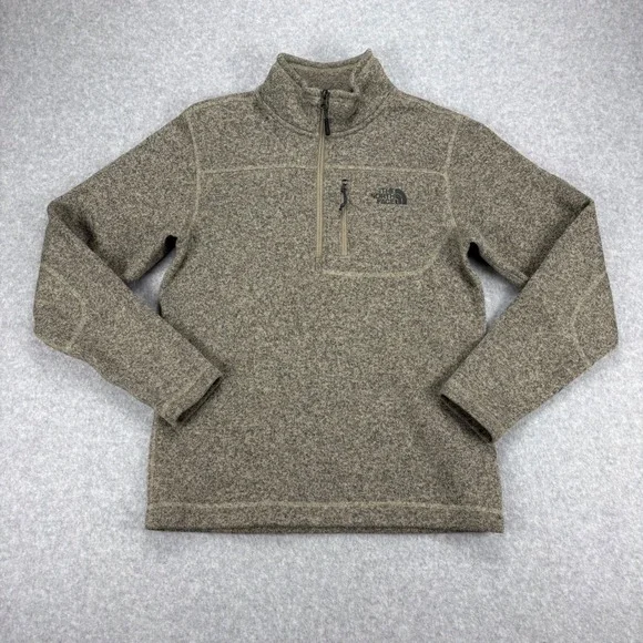 The North Face Fleece Pullover Mens S Brown Gordon Lyons Quarter Zip Gorpcore