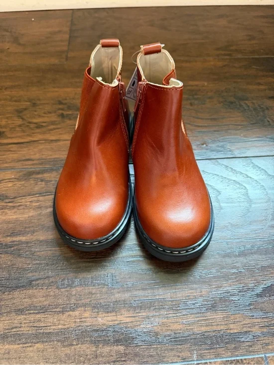 Kids Leather Boots in Cognac