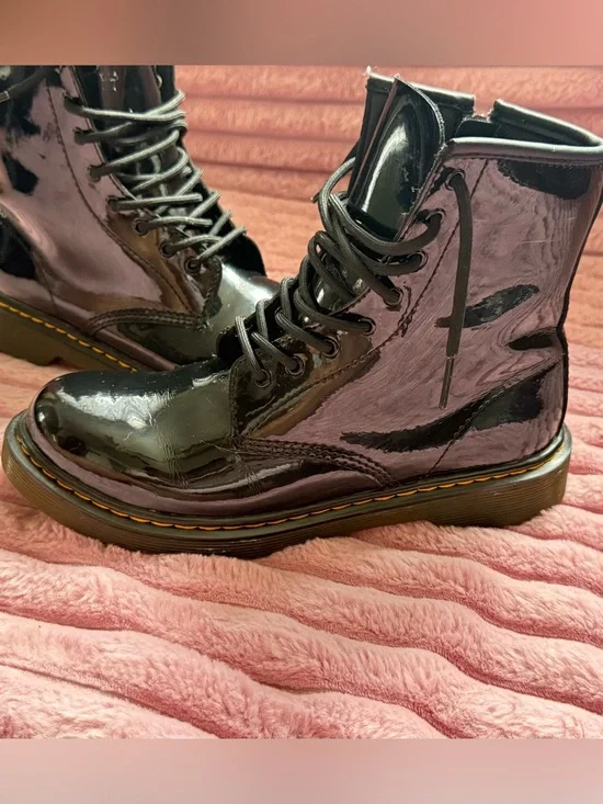 Drmartin Patent Leather Lace-Up Boots