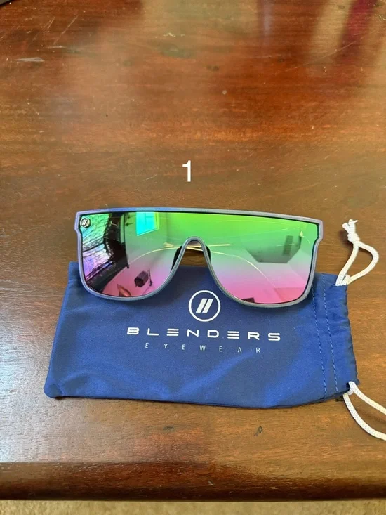 Blenders Men’s Shield Sunglasses - Green/Pink Mirrored Lens
