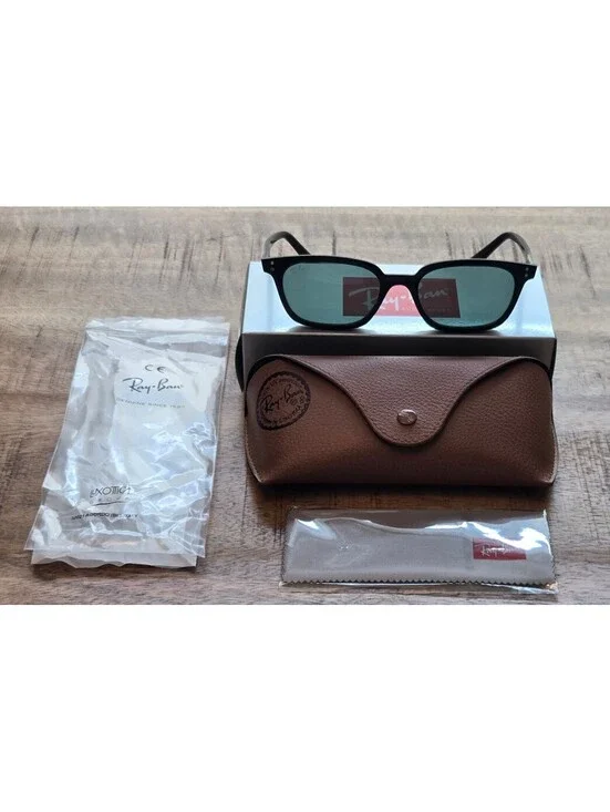 Ray-Ban Sunglasses RB4456 Zaya 6677/71 53mm Black Green 145mm Unisex, ITALY NEW