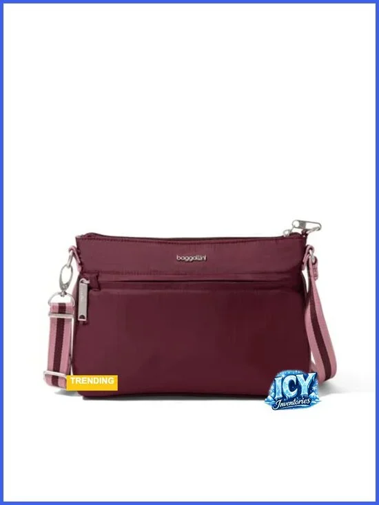 Baggallini Securtex Anti-Theft Memento Crossbody Slash-Resistant RFID