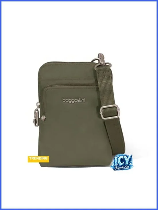Anti-Theft RFID Blocking Slash Resistant Nylon Crossbody Bag with Locking