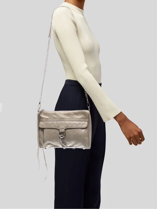 Rebecca Minkoff Mac Grey Crossbody Leather Bag