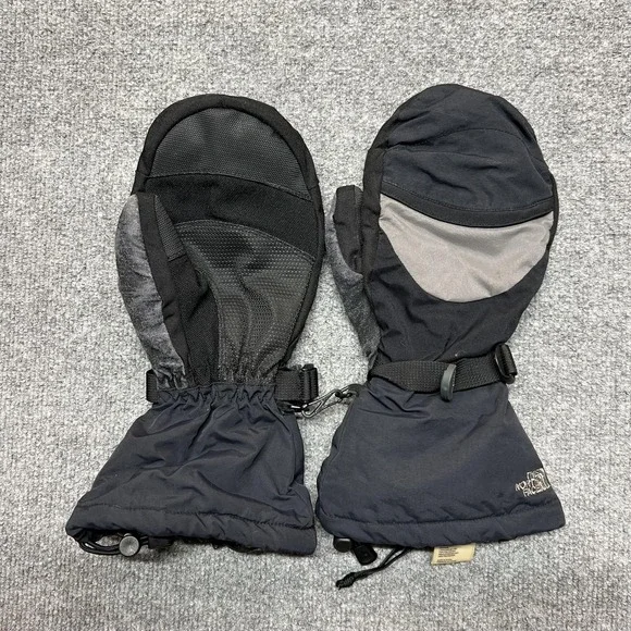 The North Face Mittens Mens Large Black Ski Winter Insulated Faux Leather Palm