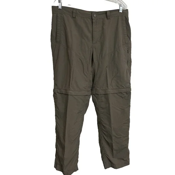 The North Face Men's Size 36 Khaki Brown Convertible Cargo Hiking Pants