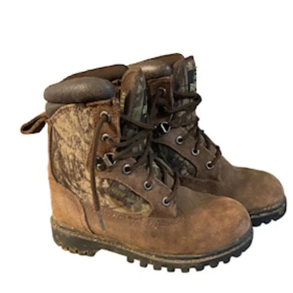 Redhead Hunting Boots Boys 2Y Medium Brown Camouflage 100% Waterproof RH29012MOB