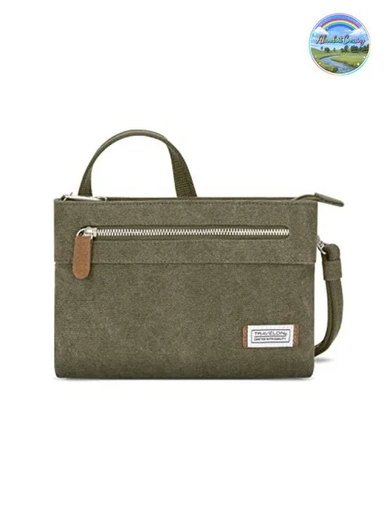Anti-Theft Crossbody Bag with RFID Blocking and Slash-Resistant Webbing Strap