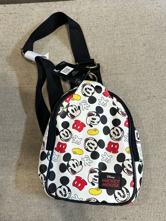 Brand new Disney Mickey Mouse White Logo Crossbody Bag