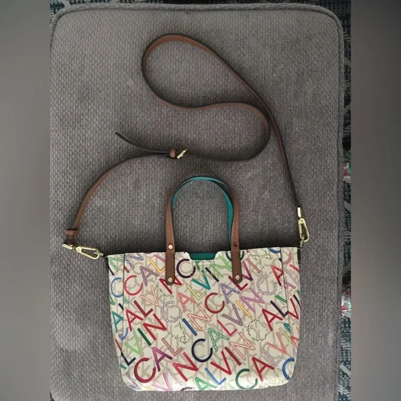 Calvin Klein Multicolor Signature Logo Mini Tote Bag with Crossbody Strap