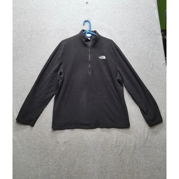 The North Face Men Sweatshirt XL Black Fleece Activewear Gorpcore Logo‎ Zipper