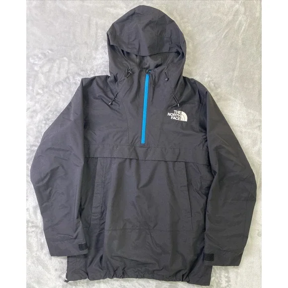 The‎ North Face Anorak Jacket Mens Medium Black DryVent NF0A4QXE Pullover Hooded