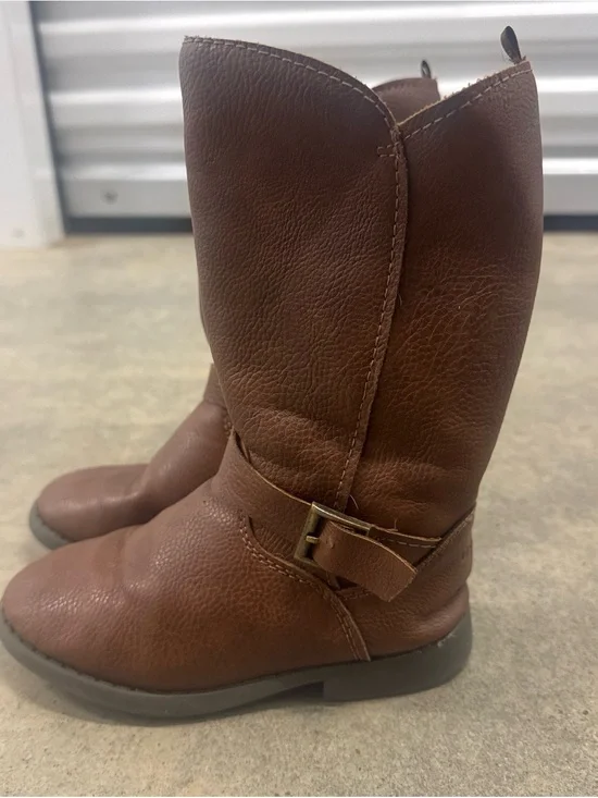 OshKosh B'gosh Brown Pull-On Kids Riding Boots