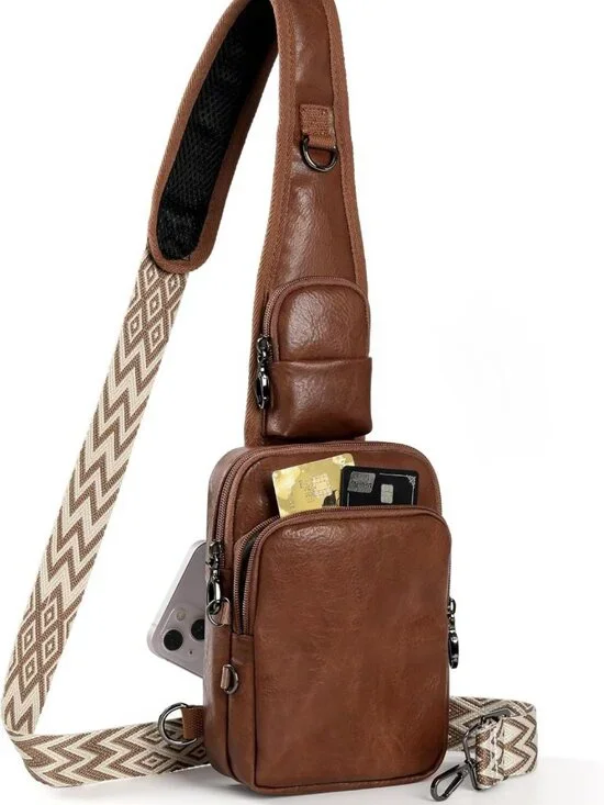 Stylish Anti-Theft RFID Crossbody Sling Bag - PU Leather Handbag for Women