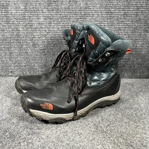 The North Face Boots Mens Size 11.5‎ Black Leather Insulated Snow NF00CXR9