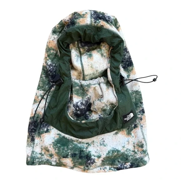 The North Face Whimzy Powder Hood Fleece Balaclava Green Tie Dye Unisex S/M