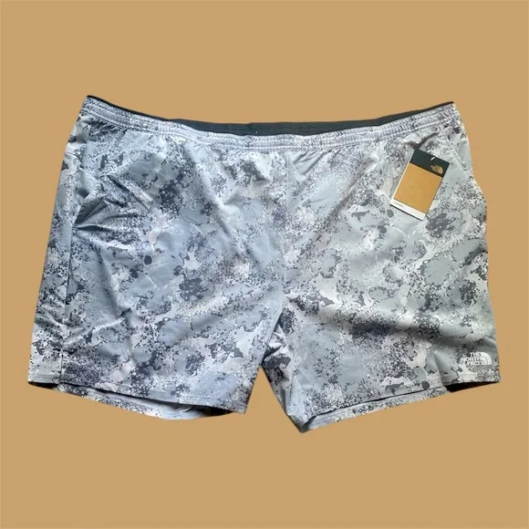 NWT The North Face Men’s Big Wander Shorts‎ 2.0 High Rise Grey Camo 5X/Long
