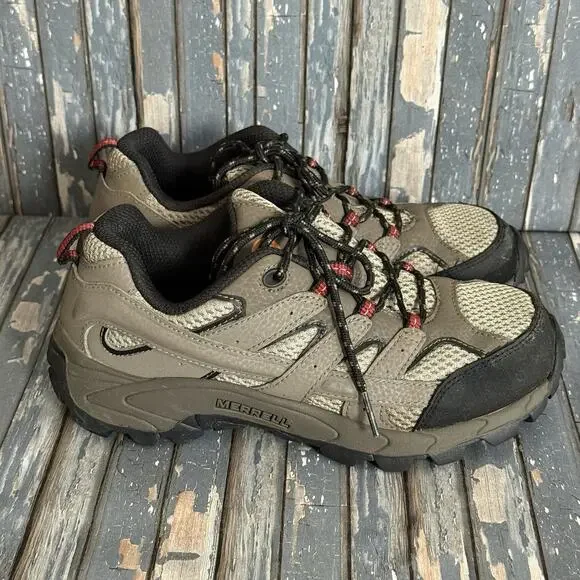 MERRELL Big Kid's Moab Speed 2 Low Waterproof Brown Hiking Boot Sz 3M