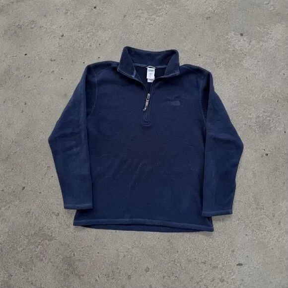 The North Face Navy Blue Fleece Quarter Zip Sweatshirt Size Large