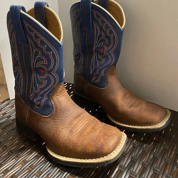 ARIAT LITTLE BOYS' QUICKDRAW WESTERN BOOTS - BROAD SQUARE TOE 10.5