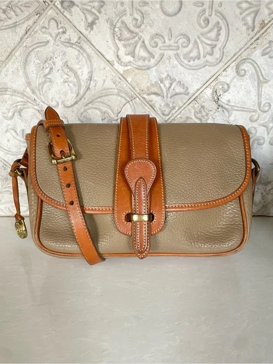 Dooney & Bourke - Vintage Taupe Crossbody with Tan Trim