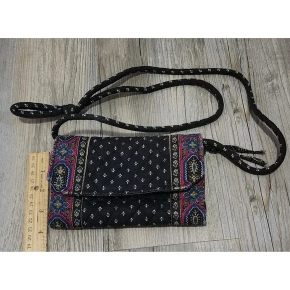 Vera Bradley Crossbody Wallet Floral Quilted Clutch‎ Bag