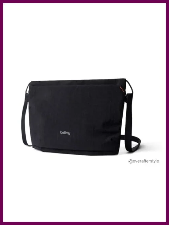 Nylon Crossbody Travel Pouch with Adjustable Strap, Water-Resistant Sling Bag