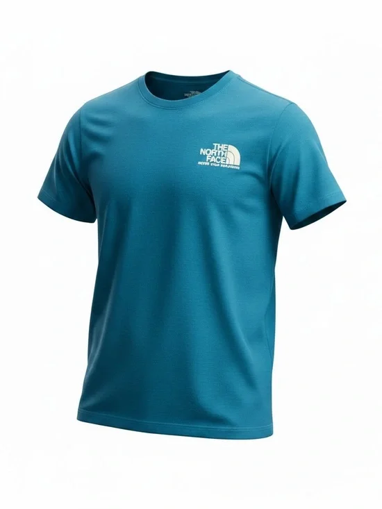 The North Face Men’s Evolution Throwback Short Sleeve Tee Digital Steel Med NWT