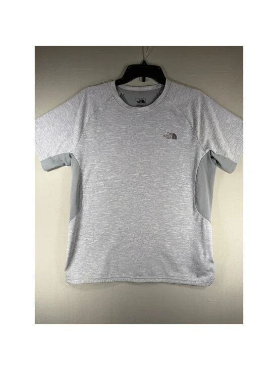 The North Face Mens FlashDry Gray Heather Performance Short Sleeve T-Shirt Med