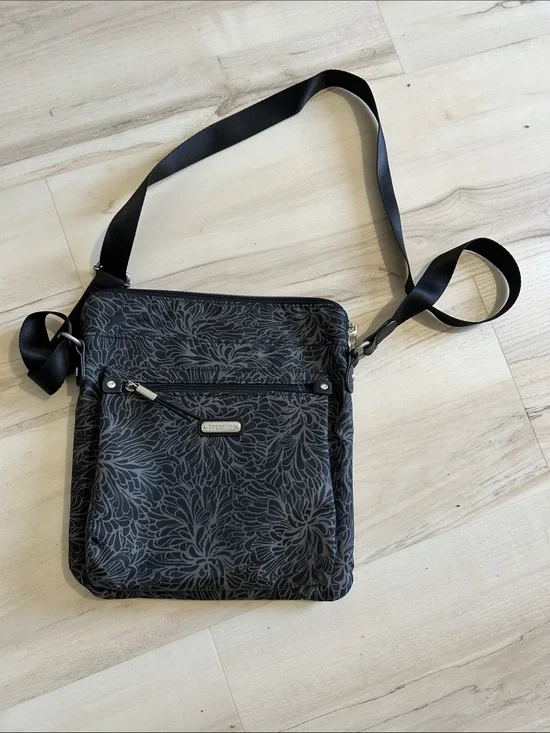 Baggallini Black Floral Crossbody Bag