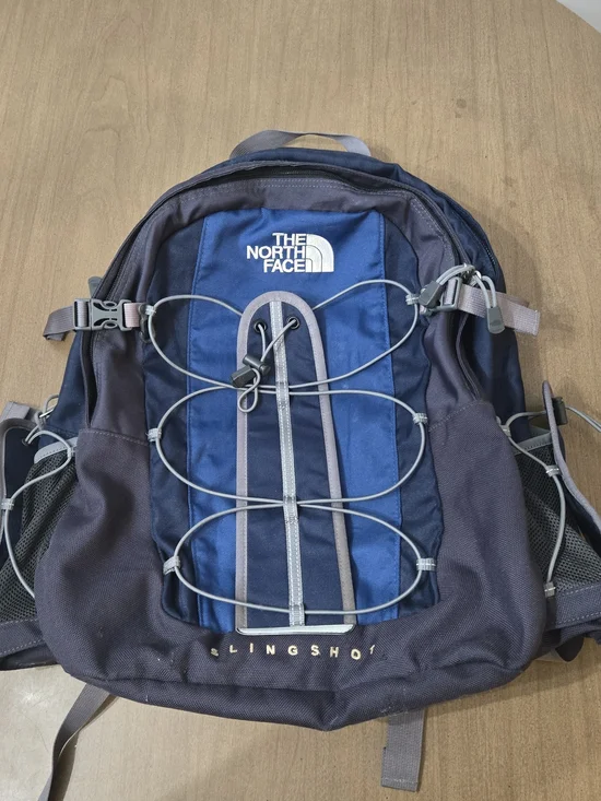 The North Face Slingshot Backpack in Navy and Charcoal