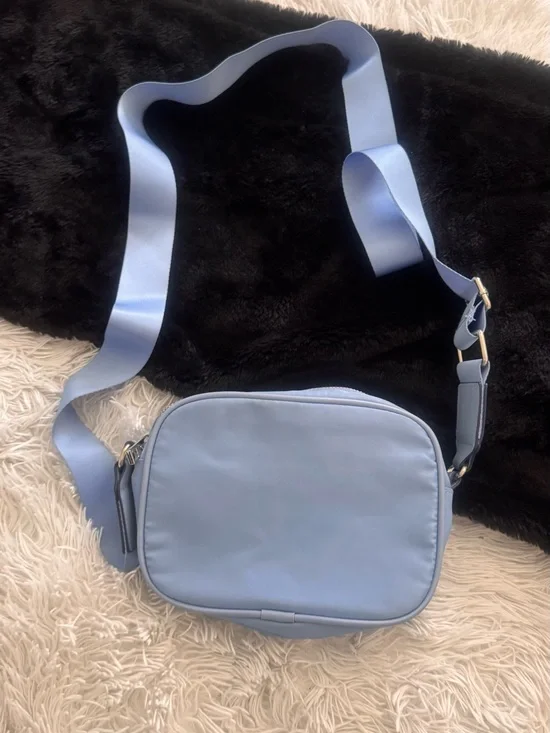 a new day Light Blue Crossbody Bag with Adjustable Strap