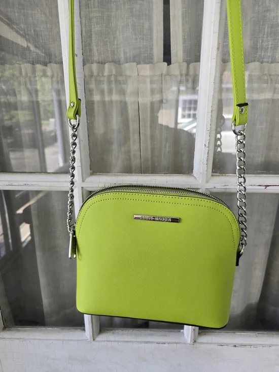 Steve Madden Neon Lime Crossbody with Chain Detail