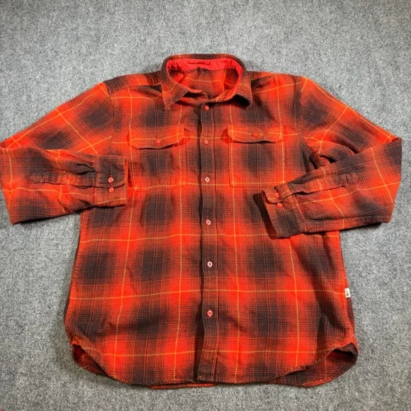 The North Face Arroyo Flannel Shirt Mens XL Red Plaid Long Sleeve Heavyweight