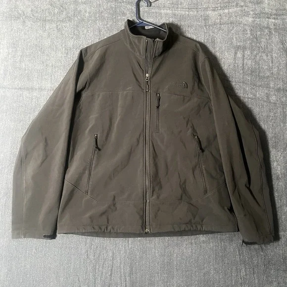 The North Face Apex Bionic Mens Jacket Large L Gray WindWall Softshell Coat