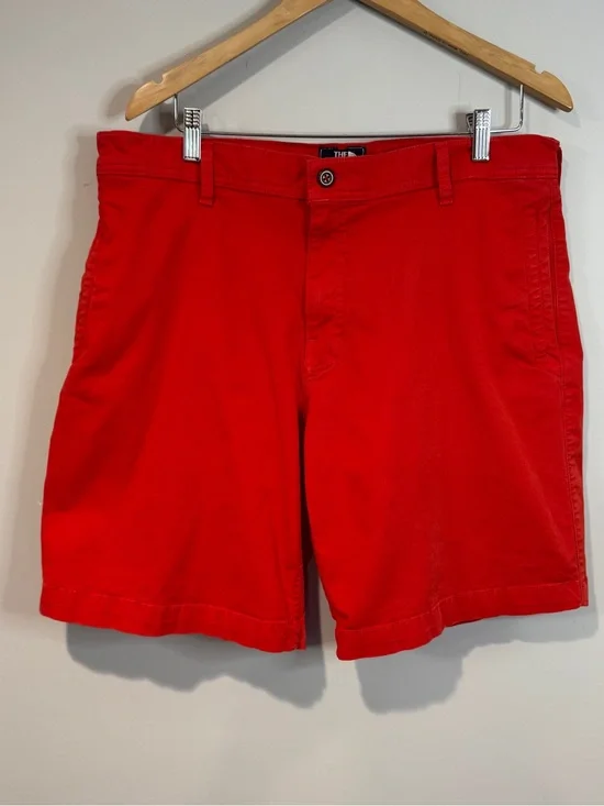 The North Face Vintage Men's Red Flat Front Cotton Chino Shorts Preppy   36