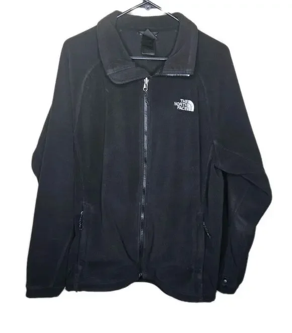 The North Face Full Zip Fleeced Jacked Hand Pockets Men’s Black Size Large