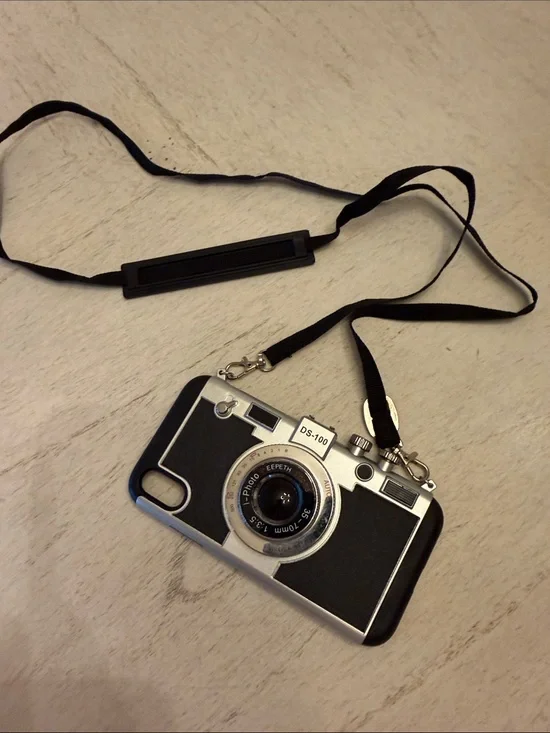 Emily in Paris Retro Camera Phone Case with Black Strap - Unbranded