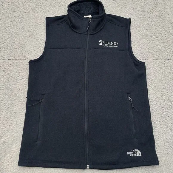 The North Face Sweater Fleece Vest Men's Large Navy Gorp Preppy Golf Embroidered