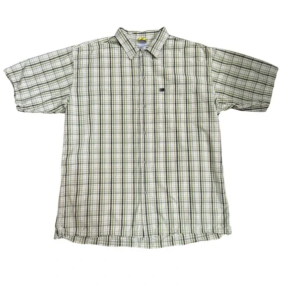 The North Face Normcore Gorpcore Plaid Short Sleeve Button Up‎ Shirt Outdoor XL
