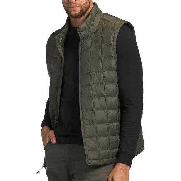 The North Face Men Big Tall New Taupe Green‎ Thermoball Quilted Eco Vest 3XL NWT