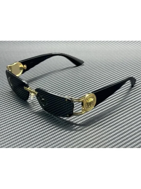 New Versace Men Gold Sunglasses 59-13-115