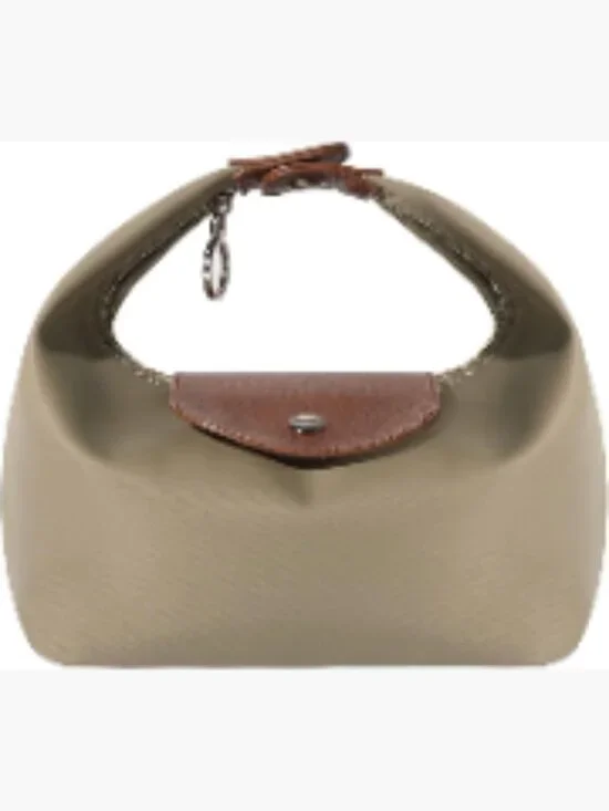 Nylon Crescent Crossbody Bag with Two Adjustable Straps, Water-resistant, 7.8