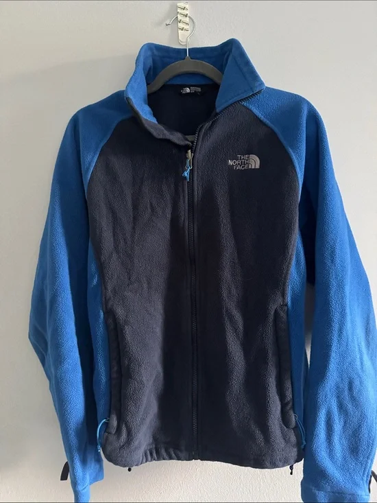 The North Face Kids Blue & Navy Full-Zip Fleece Jacket