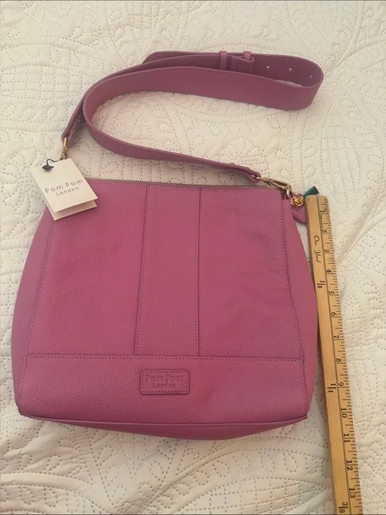 Pom Pom London orchid Pink Crossbody Bag with extra straps