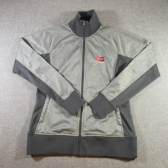 North Face Jacket Mens Large Gray CO OP Solutions Full Zip Performance Logo FA19