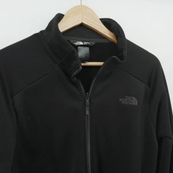 The North Face Softshell Jacket Men Medium Black Full Zip Fleece Lined Thumbhole
