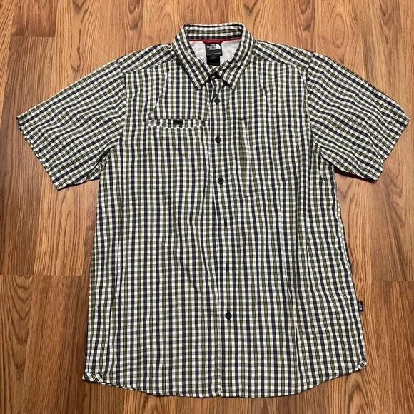 The North Face Millstone Shirt Mens Medium Plaid Zip Pocket Woven